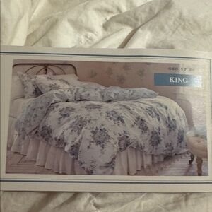 New Rachel Ashwell SimplyShabby Chic Floral king Duvet Cover Set - Blue Floral